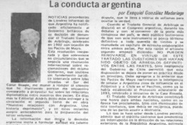 La Conducta argentina.