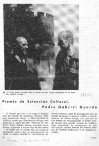 Premio de extensión cutural, Padre Gabriel Guarda.
