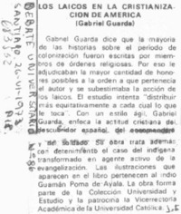 Los Laicos en la cristianización de América.
