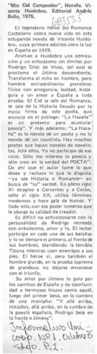 "Mio Cid Campeador".