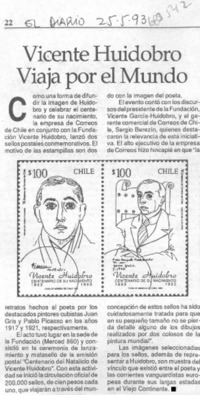 Vicente Huidobro viaja por el mundo.