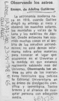 Observando los astros.