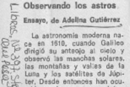 Observando los astros.