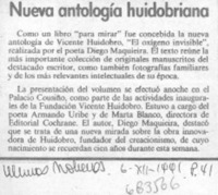 Nueva antología huidobriana.