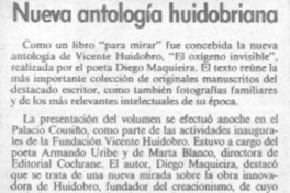 Nueva antología huidobriana.