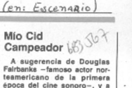 Mio Cid campeador.