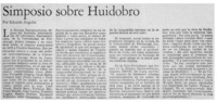 Simposio sobre Huidobro