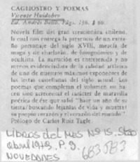 Cagliostro y poemas.