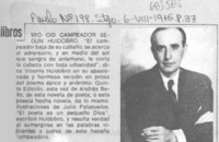 Mio Cid campeador según Huidobro.