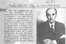 Mio Cid campeador según Huidobro.