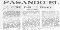 Chile, país de poesía.