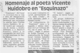 Homenaje al poeta Vicente Huidobro en "Esquinazo".
