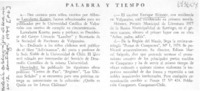 Palabra y tiempo.