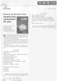 Imperiosa necesidad de paz