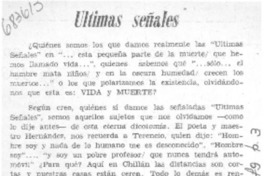 Últimas señales