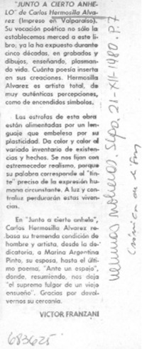 "Junto a cierto anhelo"