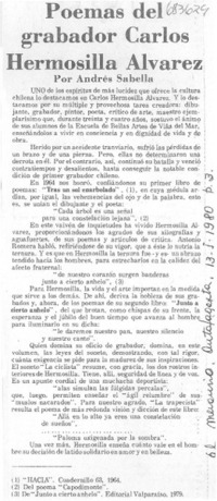 Poemas del grabador Carlos Hermosilla Alvarez