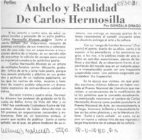 Anhelo y realidad de Carlos Hermosilla