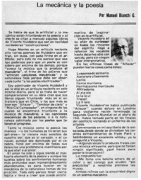 La mecánica y la poesía