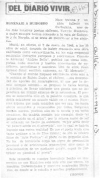 Homenaje a Huidobro