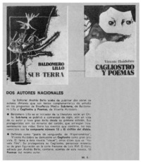 Dos autores nacionales