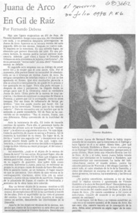 Juana de Arco en Gil de raíz