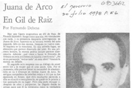Juana de Arco en Gil de raíz