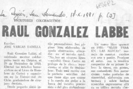 Raúl González Labbé.