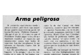 Arma peligrosa
