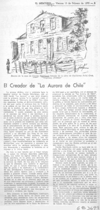El creador de "La Aurora de Chile".