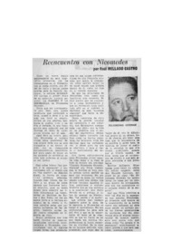 Reencuentro con Nicomedes