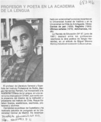 Profesor y poeta en la Academia de la Lengua.