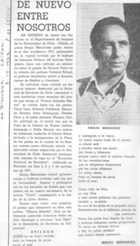 De nuevo entre nosotros.