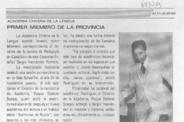 Primer miembro de la provincia.