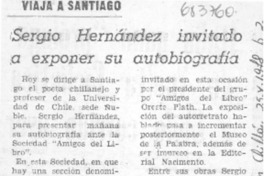 Sergio Hernández invitado a exponer su autobiografía.