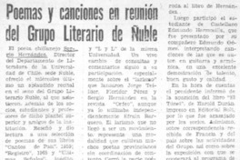 Poemas y canciones en reunión del Grupo Literario Ñuble.