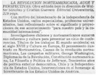 La revolución norteamericana, auge y perspectivas.