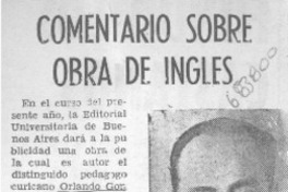 Comentario sobre obra de inglés