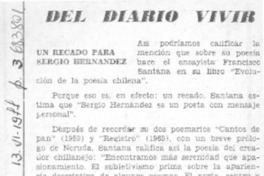 Un Recado para Sergio Hernández