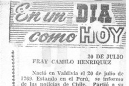 Fray Camilo Henríquez.