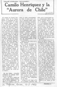 Camilo Henríquez y la "Aurora de Chile".