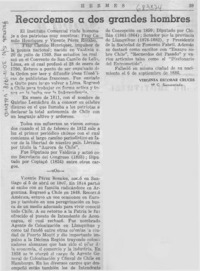 Recordemos a dos grandes hombres