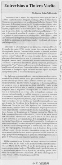 Entrevistas A tintero vuelto