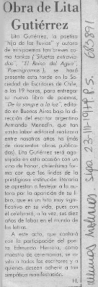 Obra de Lita Gutiérrez