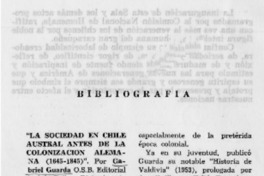 La sociedad en Chile austral antes de la colonización alemana