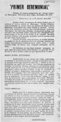Primer ceremonial