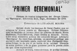 Primer ceremonial