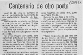 Centenario de otro poeta