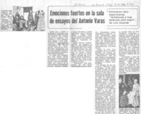Emociones fuertes en la sala de ensayos del Antonio Varas.