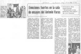 Emociones fuertes en la sala de ensayos del Antonio Varas.